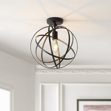 Alma 13" Metal LED Flush Mount - JONATHAN Y